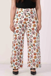 Women's Trouser (White Printed)