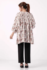 Women's Casual Tops (White Printed)