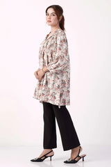 Women's Casual Tops (White Printed)