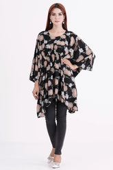 Women's Kaftan (Black Printed)