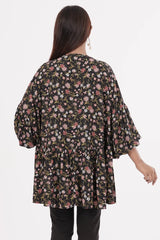 Women's Casual Tops (Black Printed)