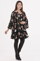 Women's Casual Tops (Black Printed)