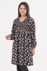 Women's Casual Tops (Black Printed)