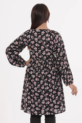 Women's Casual Tops (Black Printed)