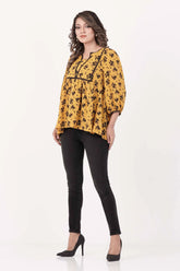 Women's Casual Tops (Yellow Printed)