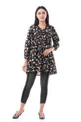 Women's Casual Tops (Black Printed)