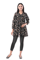 Women's Casual Tops (Black Printed)