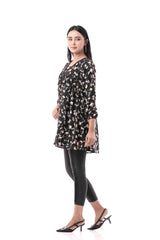 Women's Casual Tops (Black Printed)