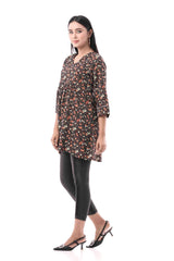 Women's Casual Tops (Black Printed)
