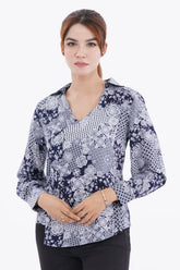 Women's Casual Tops (Navy Blue)