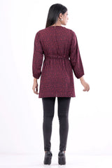 Women's Casual Tops (Maroon Printed)