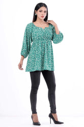 Women's Casual Tops (Green Printed)