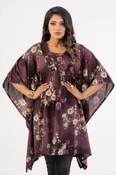 Women's Kaftan (Wine Print)