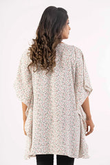 Women's Kaftan (White Printed)