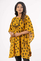 Women's Kaftan (Yellow Printed)