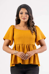 Women's Casual Tops (Mustard)