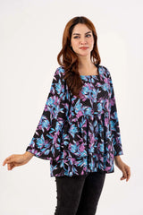 Women's Casual Tops (Black Printed)