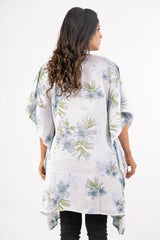 Women's Kaftan (White Printed)