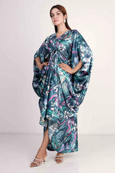 Women's Dress (Teal Printed)