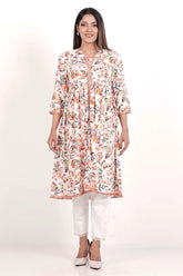 Women's Ethnic Tops (Orange Printed)