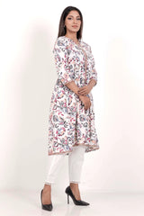 Women's Ethnic Tops (White Printed)