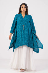 Women's Casual Tops (Teal Printed)