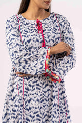 Women's Ethnic Tops (White Printed)