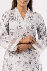 Women's Ethnic Tops (Grey Printed)