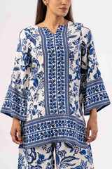 Women's Ethnic Tops (Set) (White Printed)