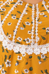 Women's Ethnic Tops (Yellow Printed)
