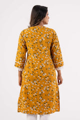 Women's Ethnic Tops (Yellow Printed)