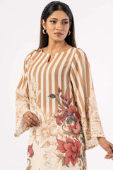 Women's Ethnic Tops (Beige Printed)