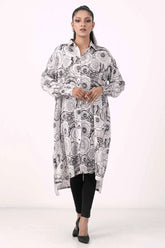 Women's Ethnic Tops (White Printed)