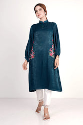 Women's Ethnic Tops (Teal Blue)