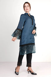 Women's Ethnic Tops (Teal Blue)