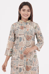 Women's Ethnic Tops (Beige)
