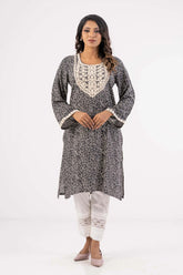 Women's Ethnic Tops (Black Floral)