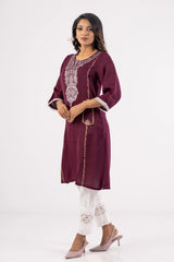 Women's Ethnic Tops (Dk. Maroon)