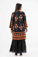 Women's Ethnic Tops (Black Printed)