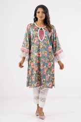 Women's Ethnic Tops (Teal Printed)