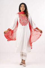 Women's Ethnic Tops (Set) (White)