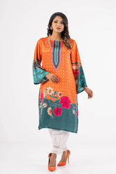 Women's Ethnic Tops (Orange Printed)