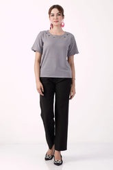 Women's Knitted Tops (Grey)