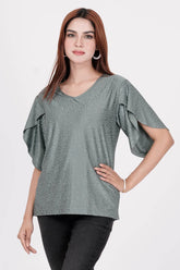 Women's Knitted Tops (Dark Sage)