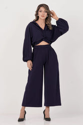 Women's Knitted Tops (Navy)