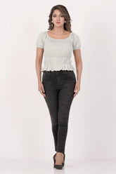 Women's Knitted Tops (Powder Blue)