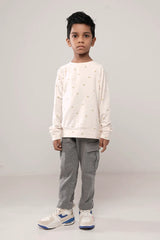 Boy's T-shirt (2-7Y) (White Print)