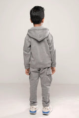 Boy's Hoodie Set (2-7Y) (Grey Melange)
