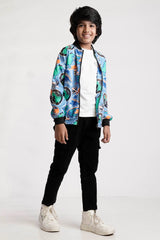 Boy's Jacket (2-7Y) (Blue Printed)
