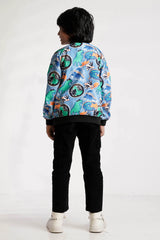 Boy's Jacket (2-7Y) (Blue Printed)